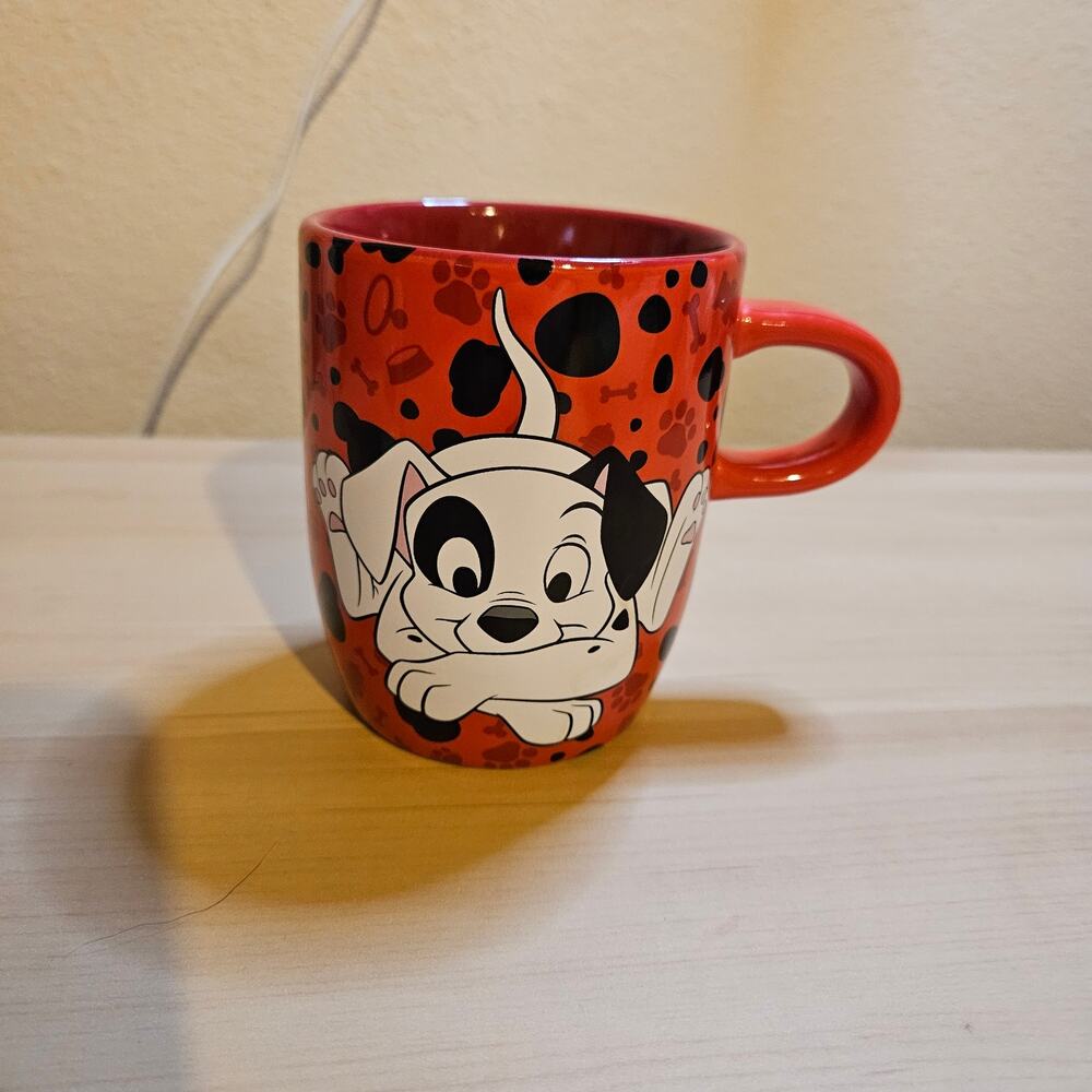Disney Store 101 Dalmatians Patch Puppy Red Coffee Mug